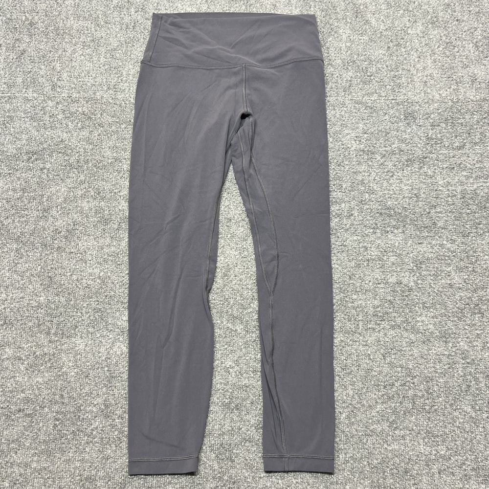 Lululemon Leggings Womens 8 Gray High Rise Ankle Yoga Running Gym Athletic